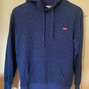 Levi's Blue Leopard Print Hoodie